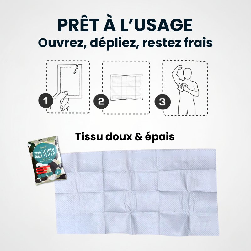 Lingettes Corporelles XXL Sans Rinçage