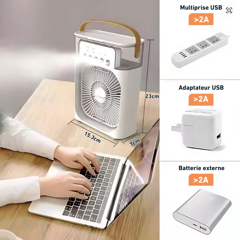 Mini Climatiseur USB 3 en 1
