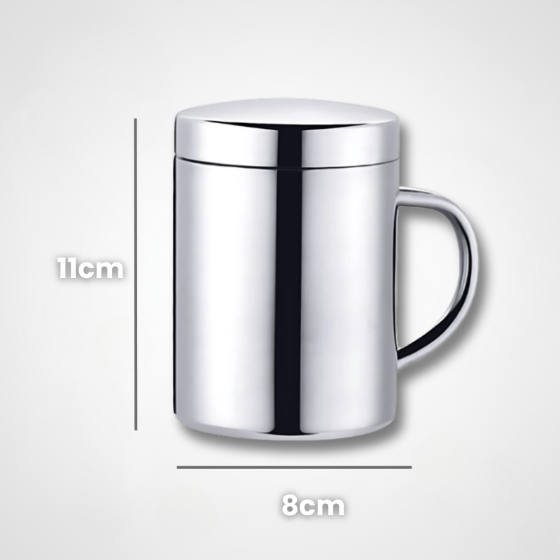 Double-walled stainless steel mug, 400ml