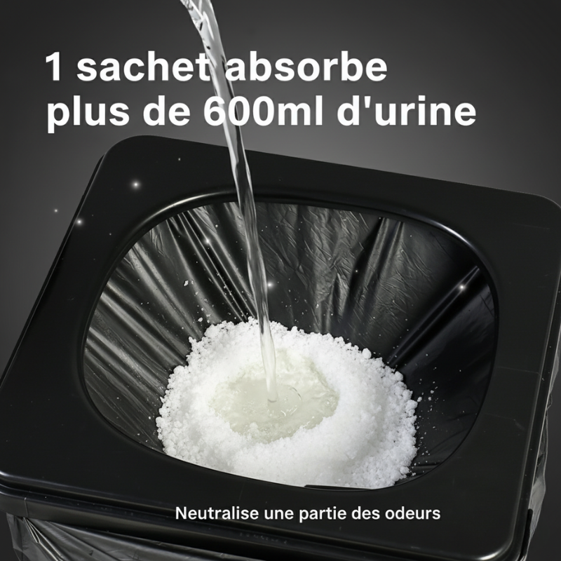 12 Sachets de Poudre Gélifiante pour Toilettes Portables