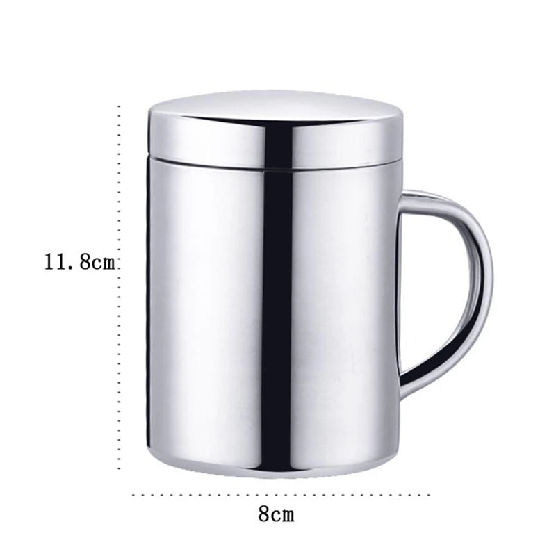 Mug Inox Double Paroi 400ml Avec Couvercle