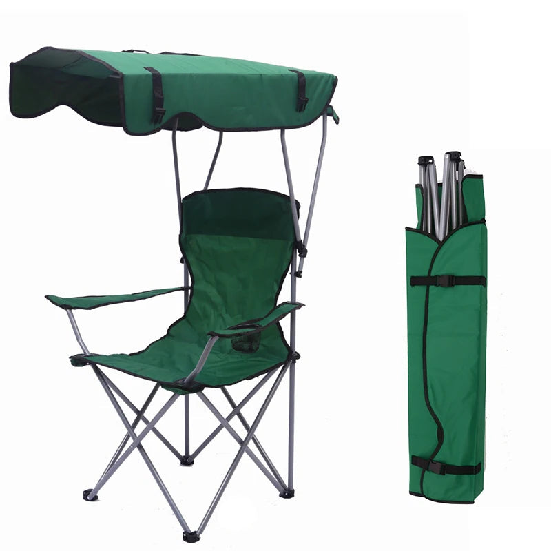 Chaise Pliante Camping avec Pare-soleil