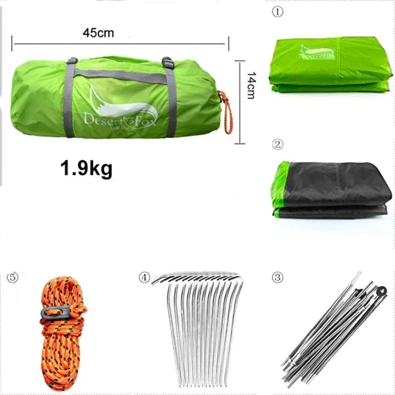 Tente Camping 2 Places Légère kit