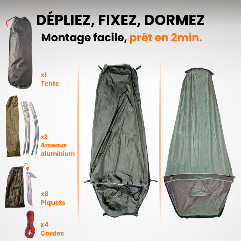 Tente Sarcophage 1 Place Montage